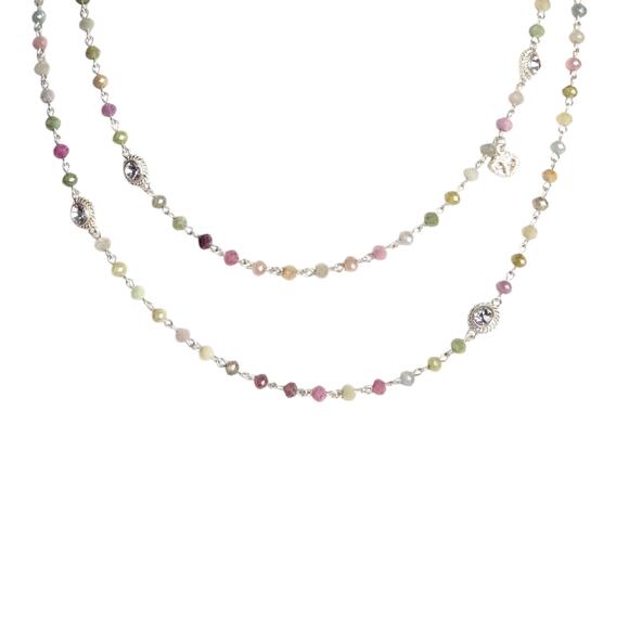 VIRGINS SAINTS & ANGELS VSA Wrap 6mm Precious Sapphire Beads in Silver - Picture 1 of 6